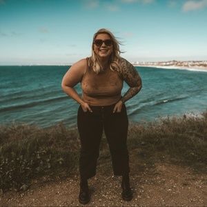 Skims velour cropped tank